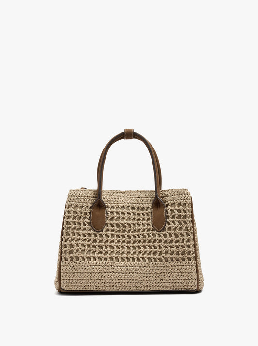 Tote Bag Paper Straw With Crossbody