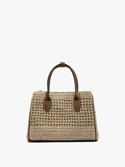 Tote Bag Paper Straw With Crossbody