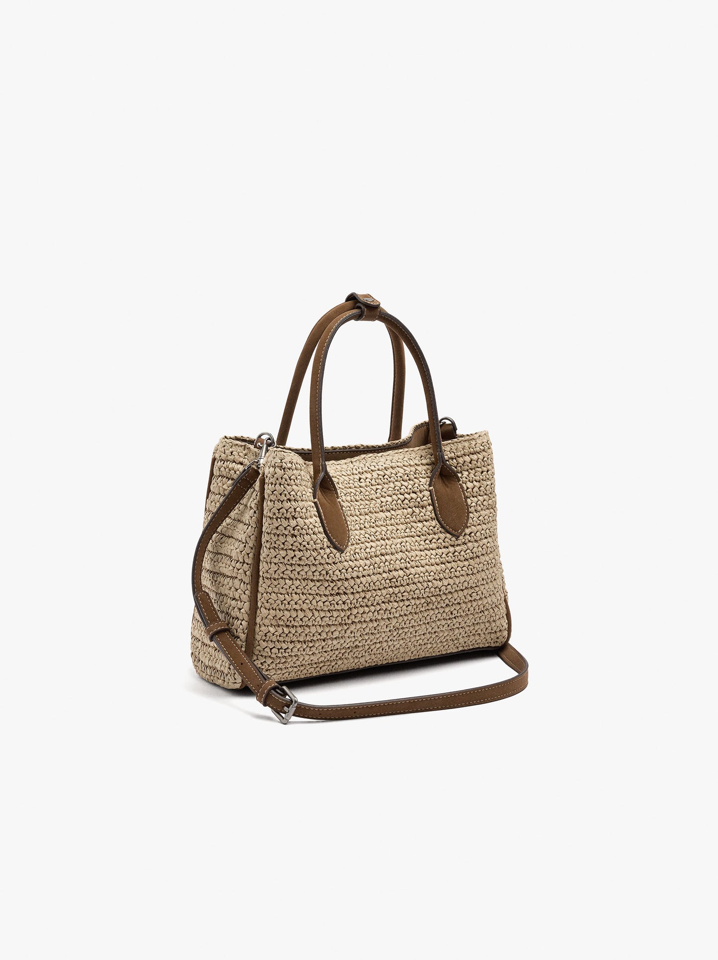 Tote Bag Paper Straw With Crossbody