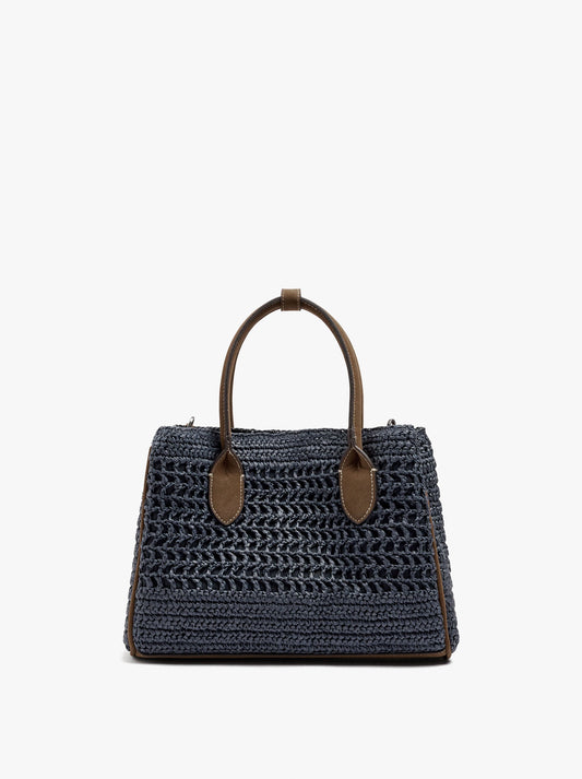 Tote Bag Paper Straw With Crossbody