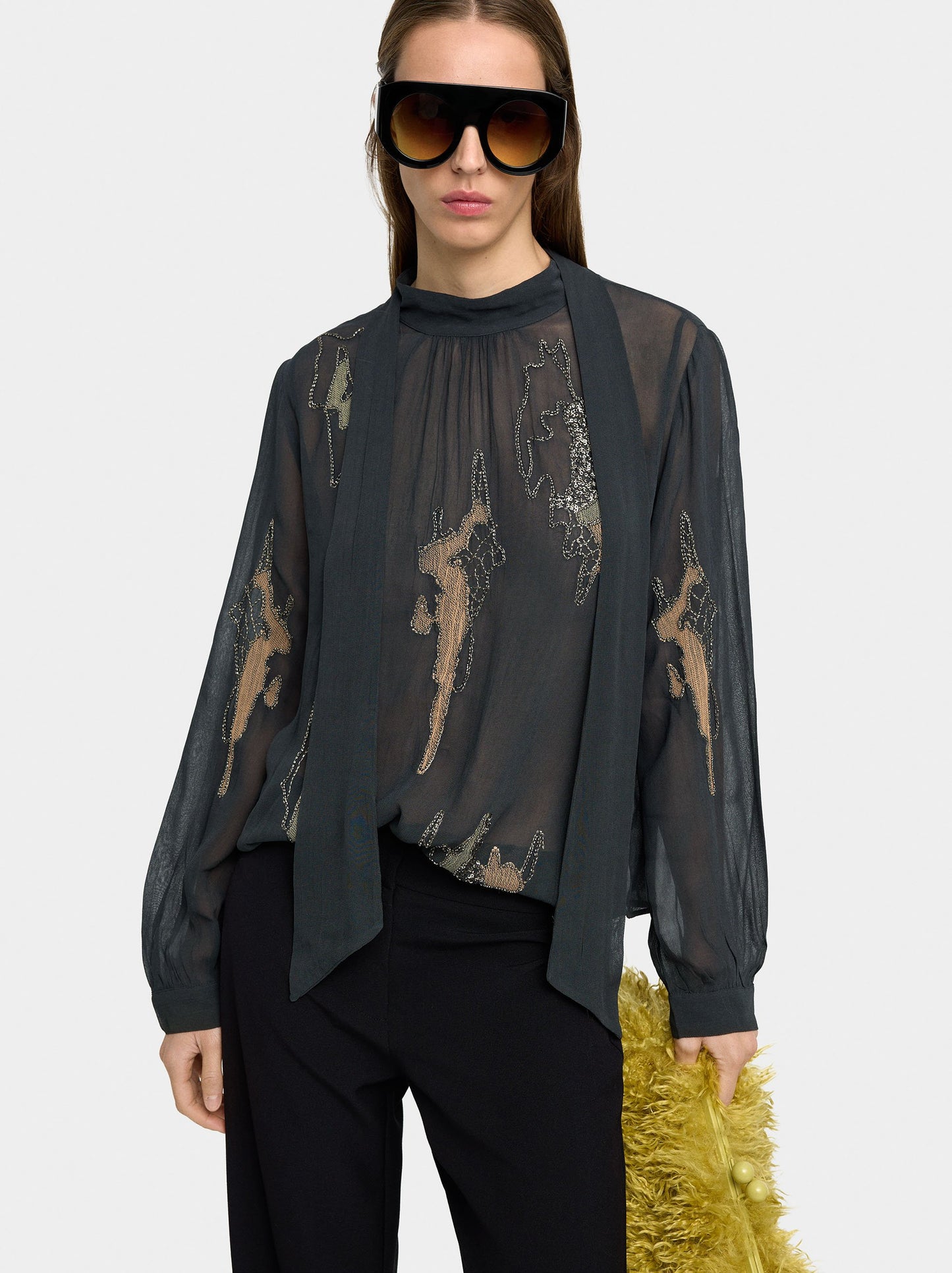 Blouse With Embroidery And Beads