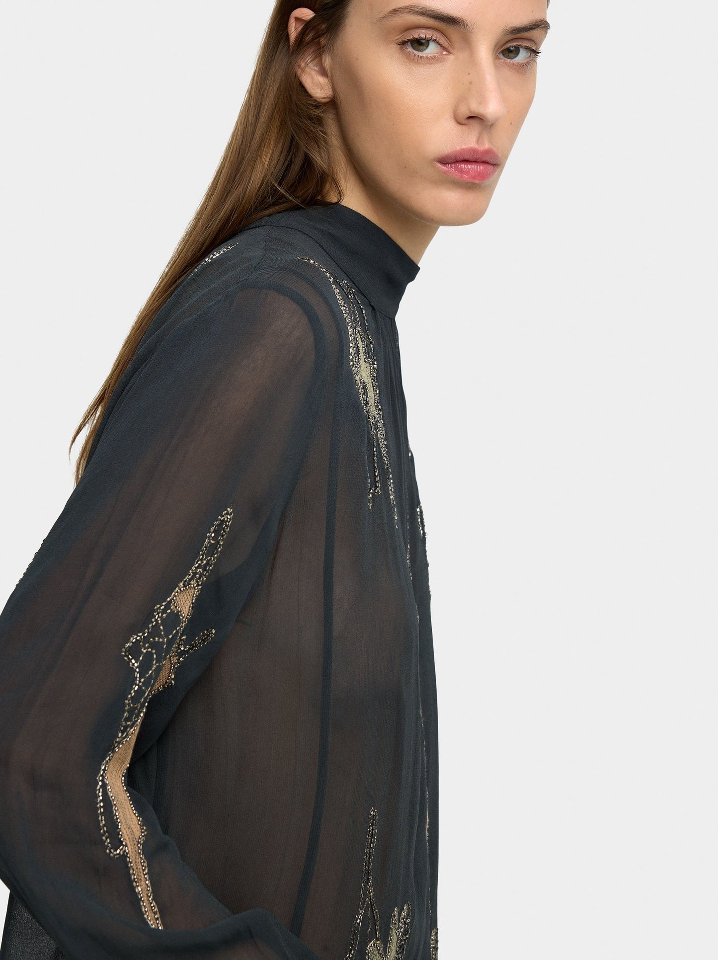 Blouse With Embroidery And Beads