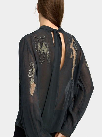 Blouse With Embroidery And Beads