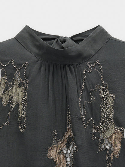 Blouse With Embroidery And Beads