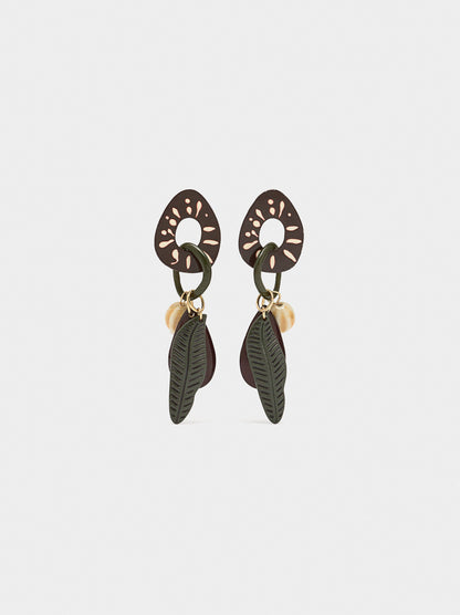Long Earrings With Ceramic