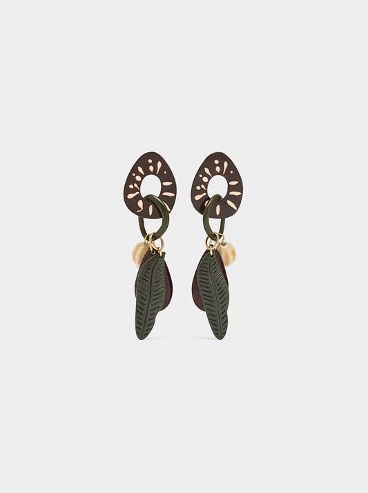 Long Earrings With Ceramic