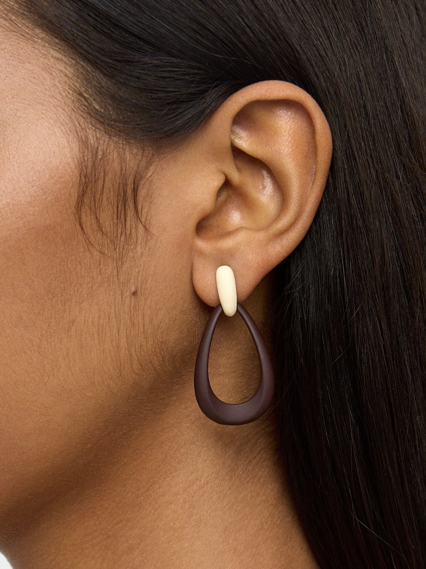 Elongated Hoop Earrings