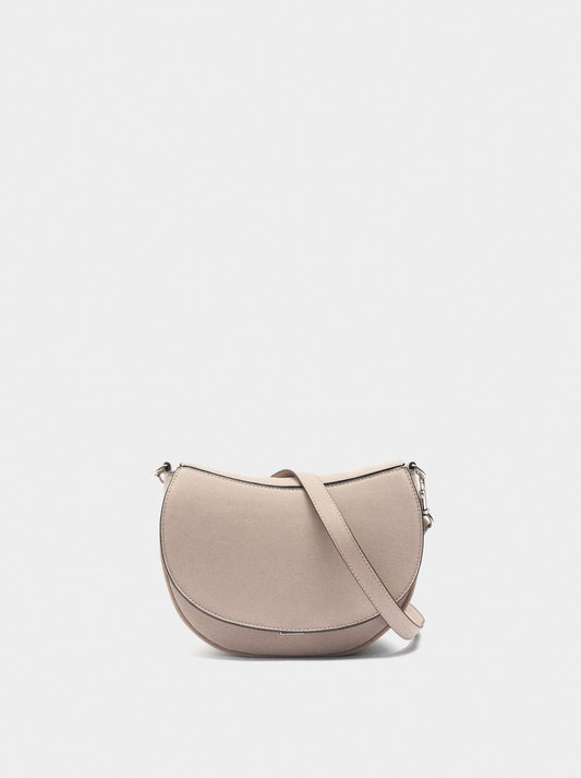 Leather-Effect Crossbody Bag With Flap