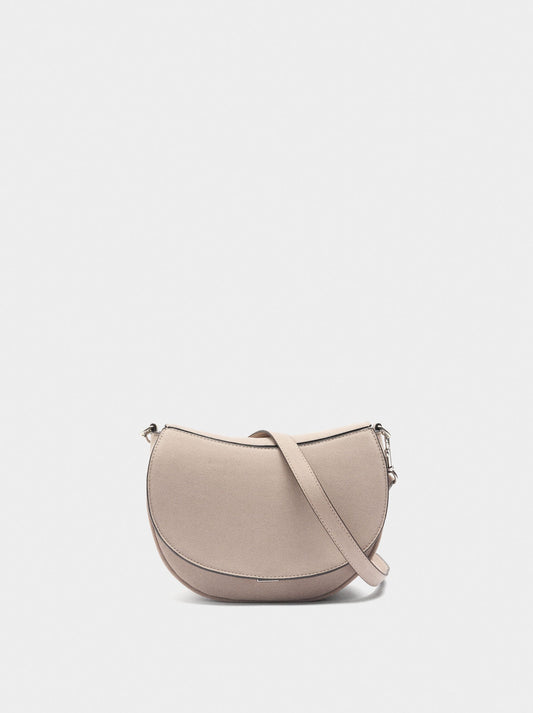 Leather-Effect Crossbody Bag With Flap