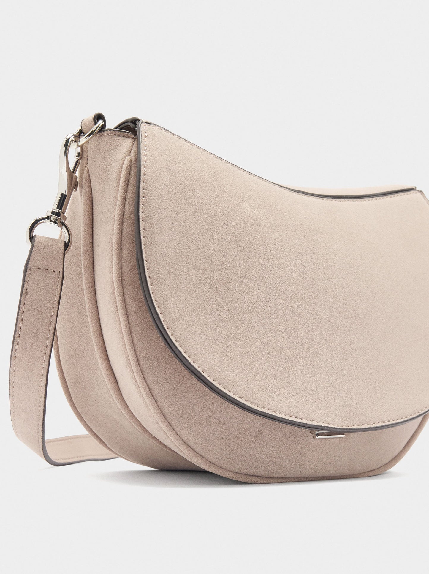 Leather-Effect Crossbody Bag With Flap