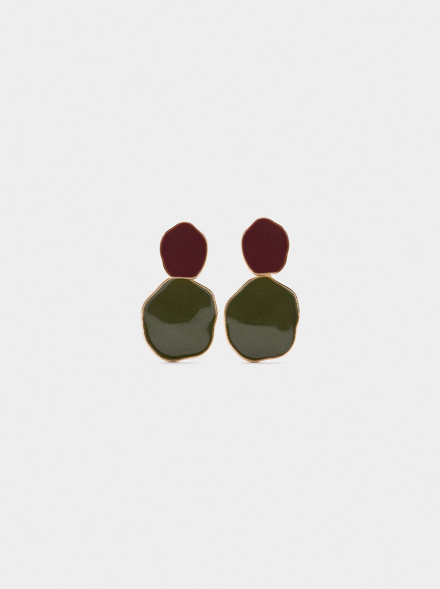 Irregular Earrings With Enamel