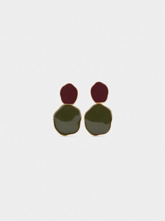 Irregular Earrings With Enamel