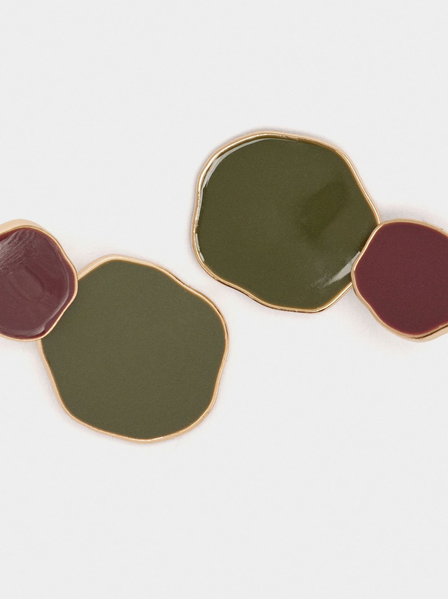 Irregular Earrings With Enamel