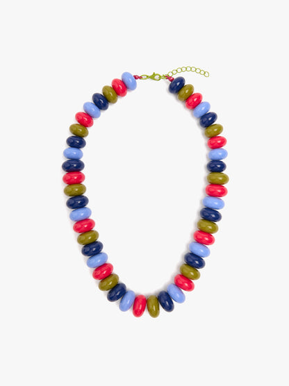 Short Necklace With Multicolor Beads