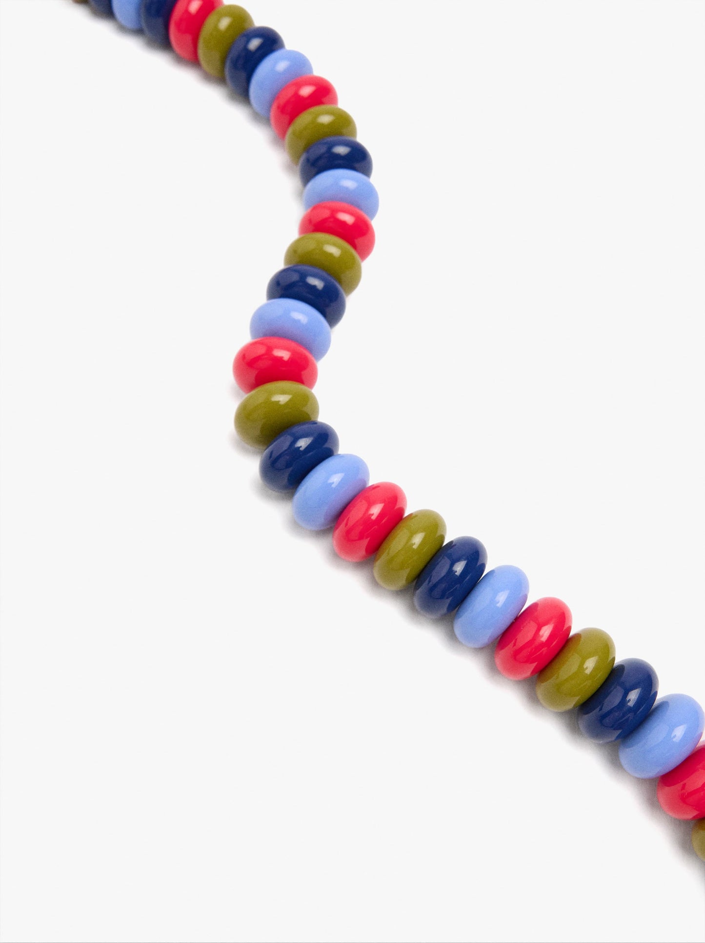 Short Necklace With Multicolor Beads