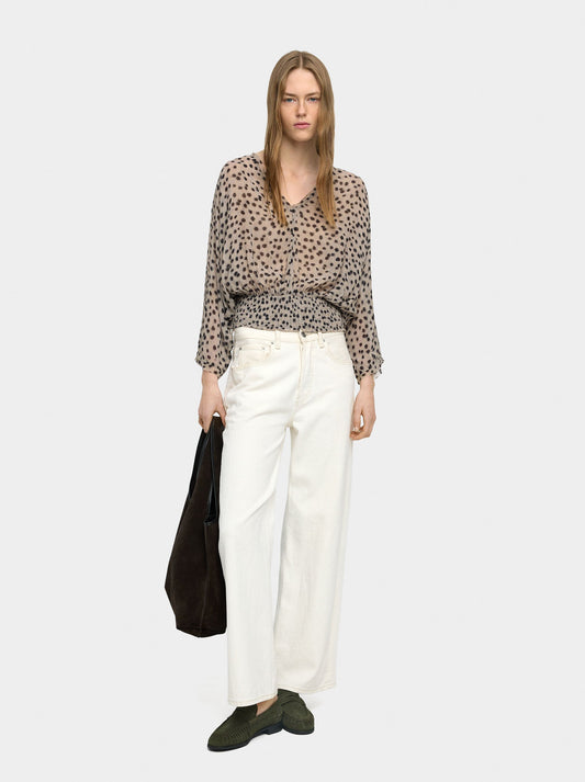 Fluid Blouse With Elasticated Details