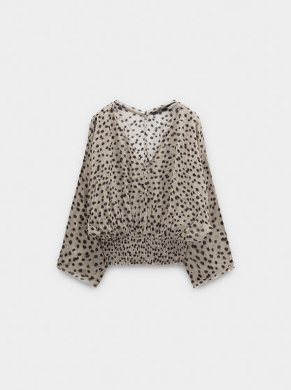 Fluid Blouse With Elasticated Details