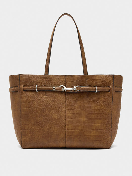 Shopper Bag With Animal Embossing