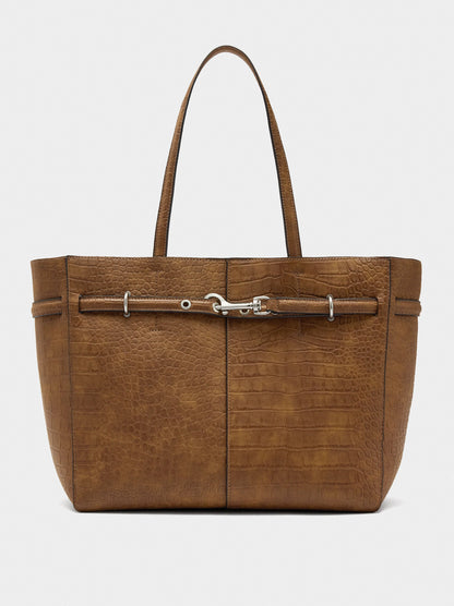Shopper Bag With Animal Embossing