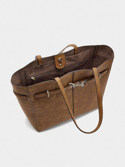 Shopper Bag With Animal Embossing