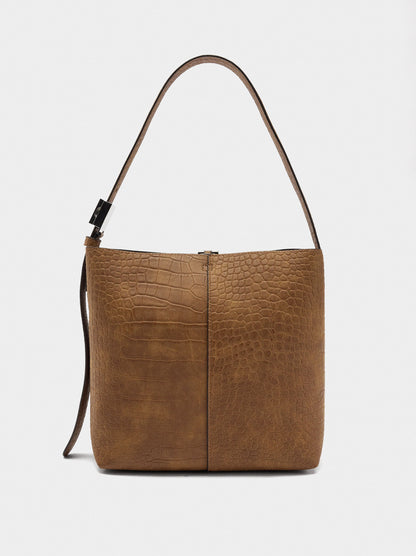 Shoulder Bag With Animal Embossing