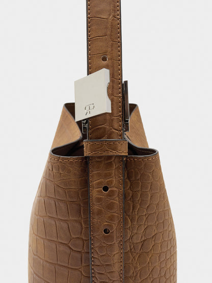 Shoulder Bag With Animal Embossing