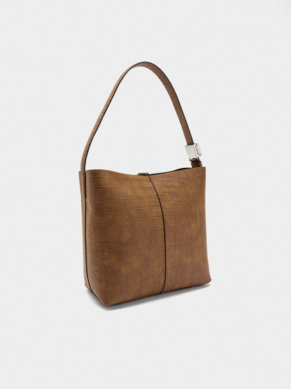 Shoulder Bag With Animal Embossing