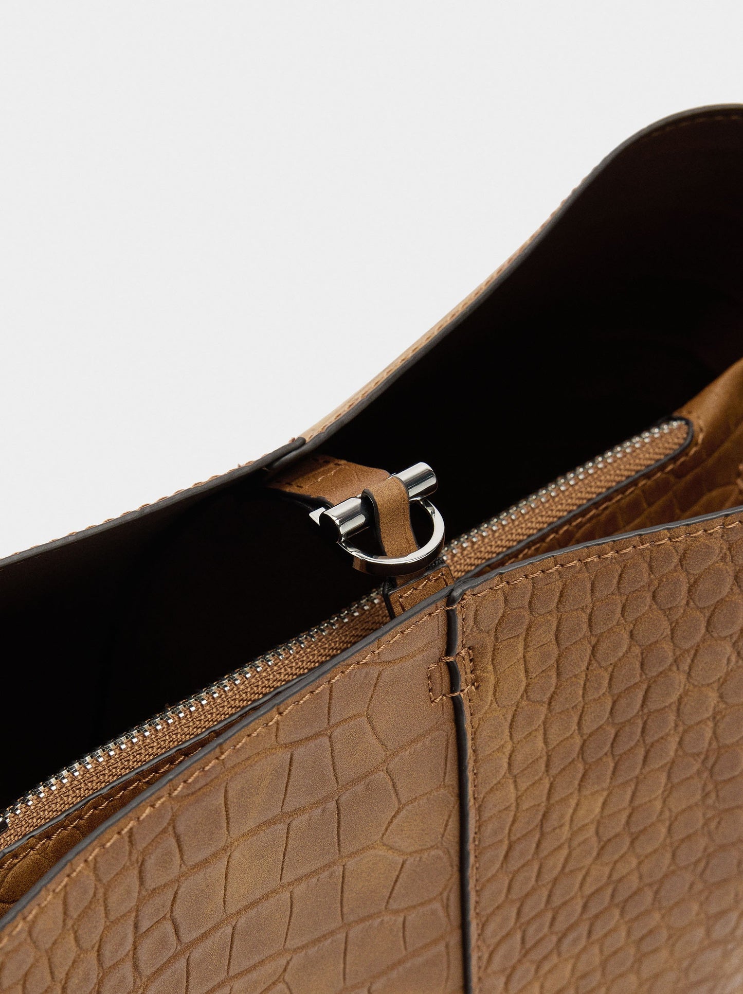 Shoulder Bag With Animal Embossing