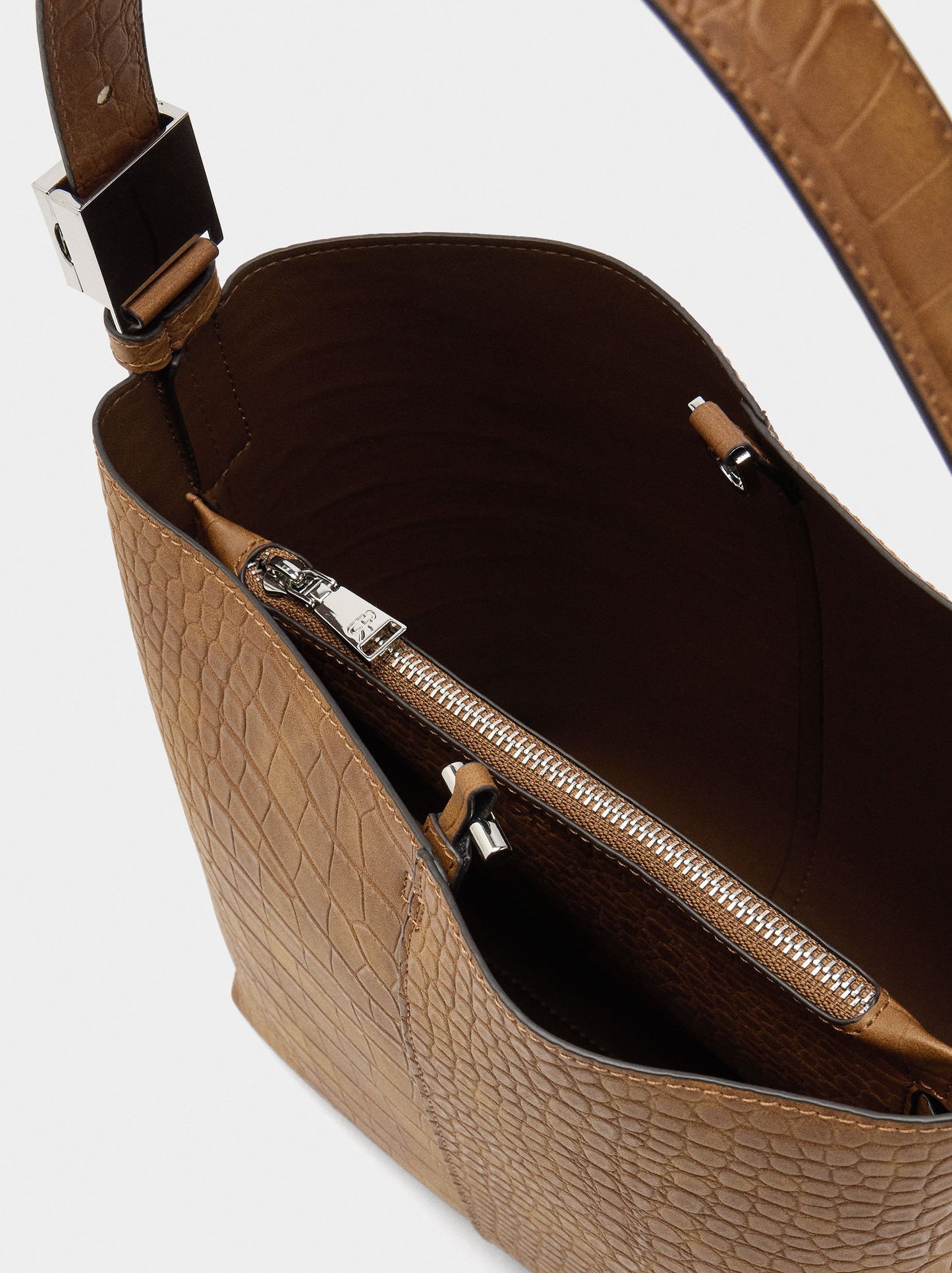 Shoulder Bag With Animal Embossing