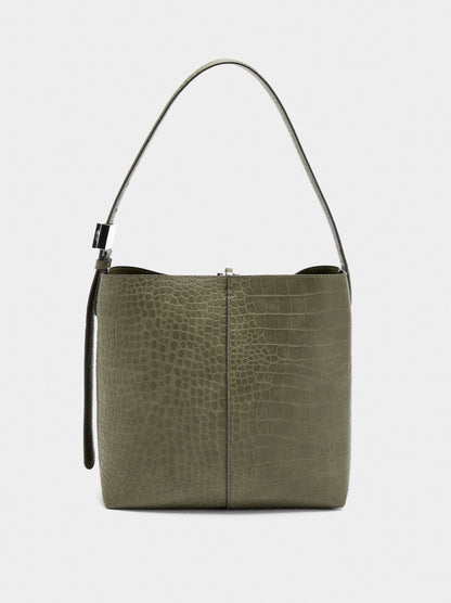 Shoulder Bag With Animal Embossing