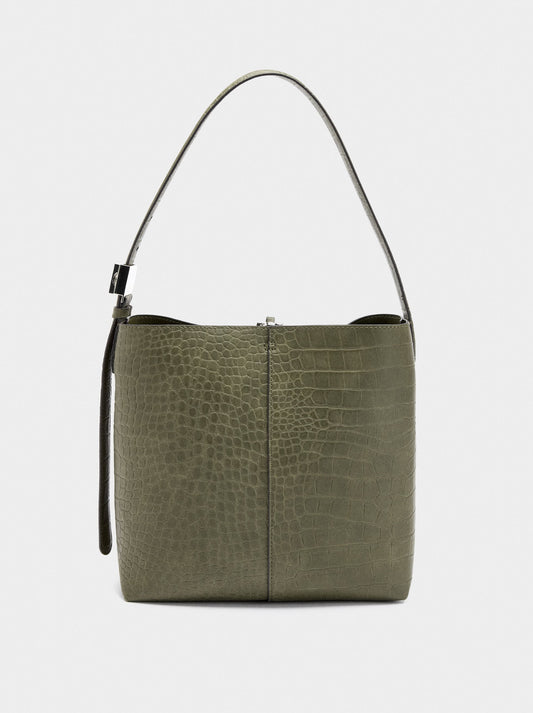Shoulder Bag With Animal Embossing