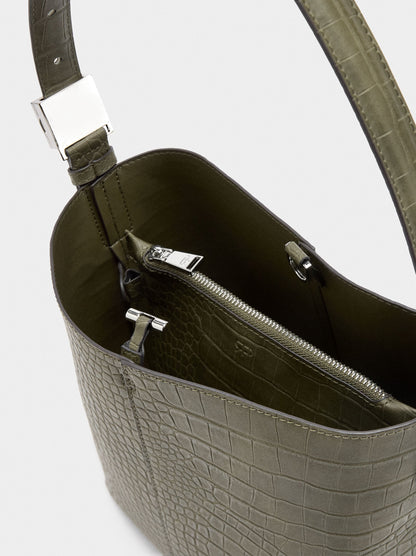Shoulder Bag With Animal Embossing