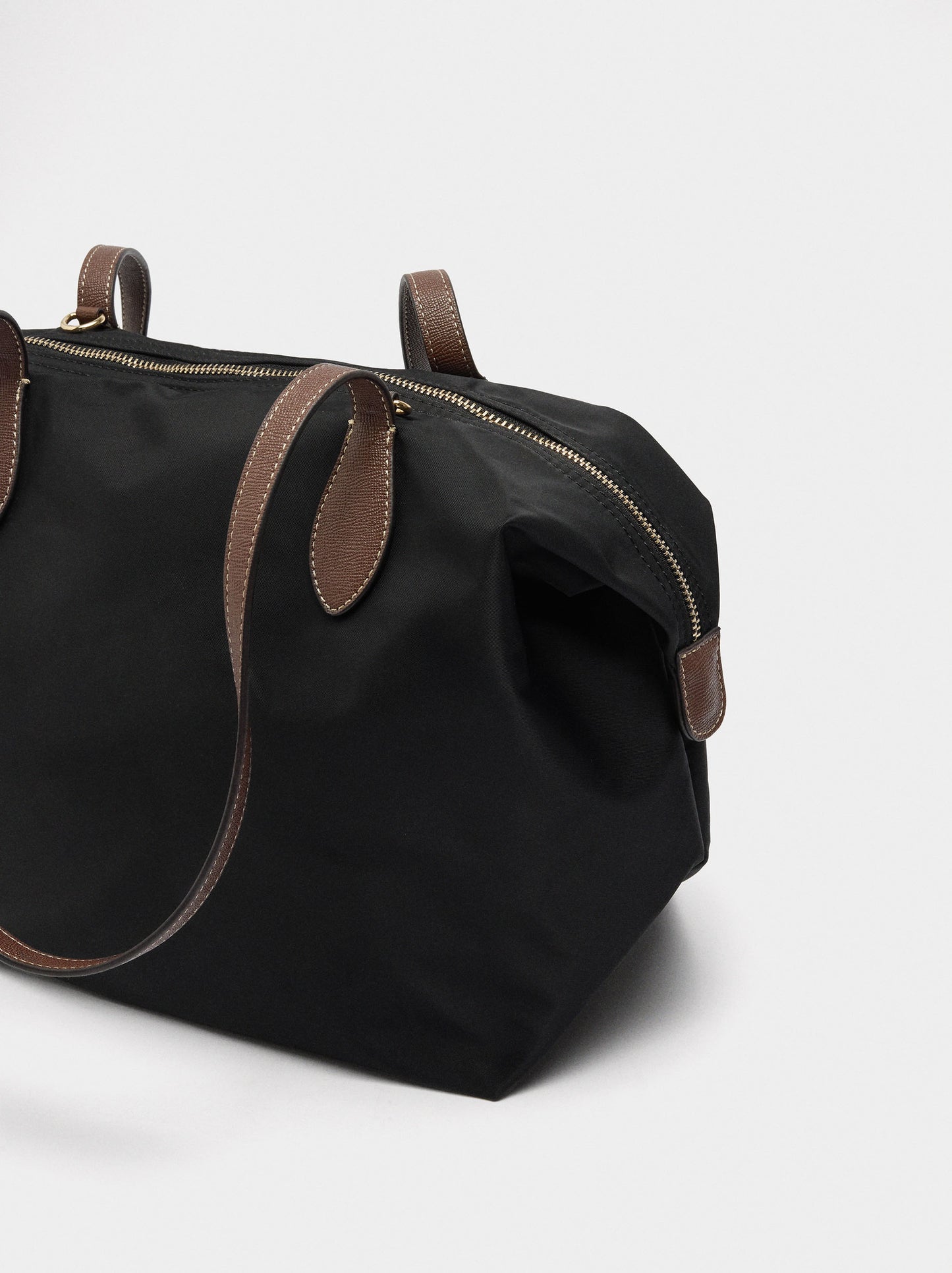 Plain Nylon Shopper Bag