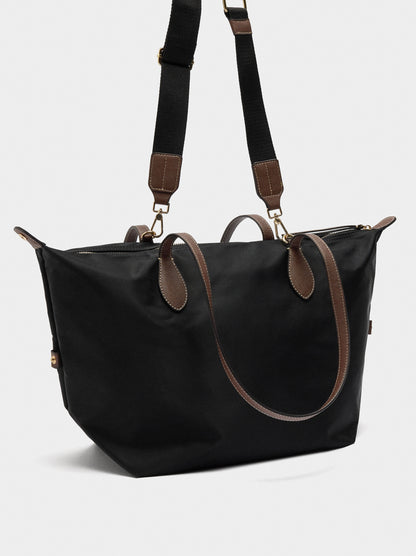 Plain Nylon Shopper Bag