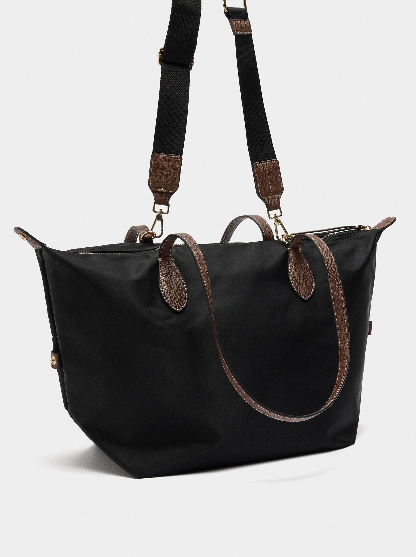 Plain Nylon Shopper Bag