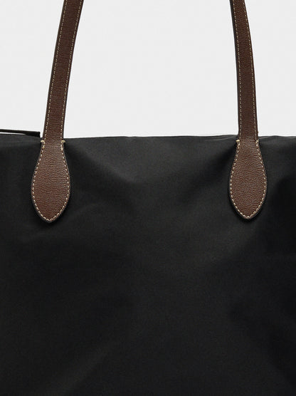 Plain Nylon Shopper Bag