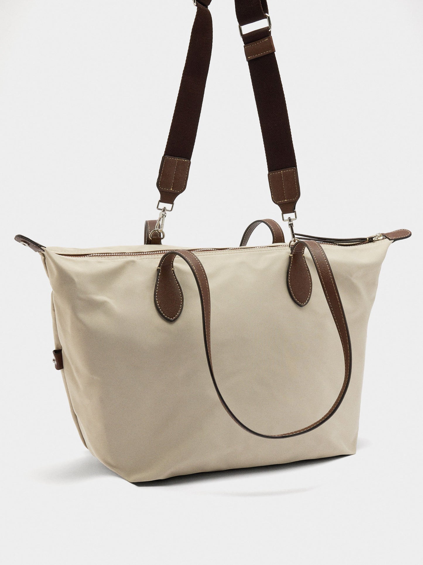 Plain Nylon Shopper Bag