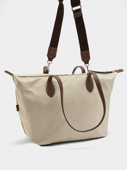 Plain Nylon Shopper Bag