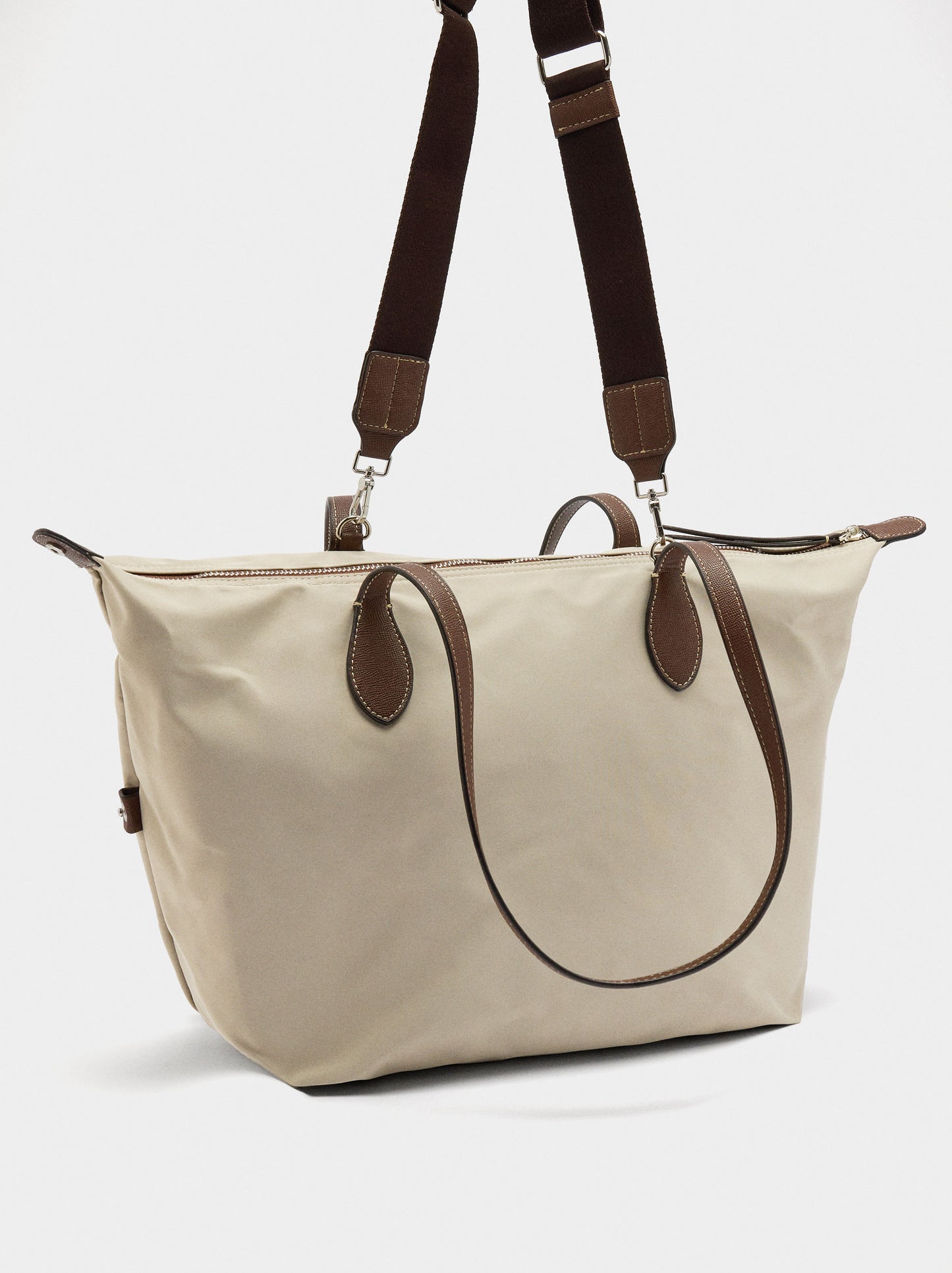 Plain Nylon Shopper Bag