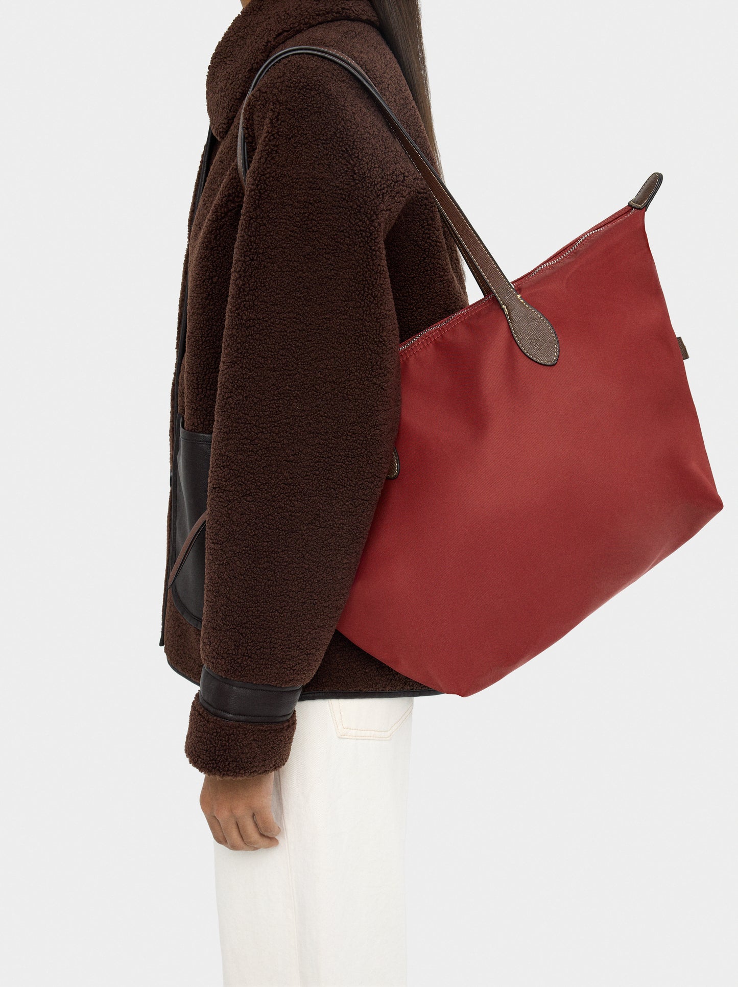 Plain Nylon Shopper Bag