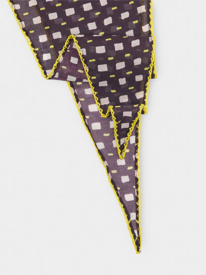 Triangular Printed Scarf With 100% Cotton