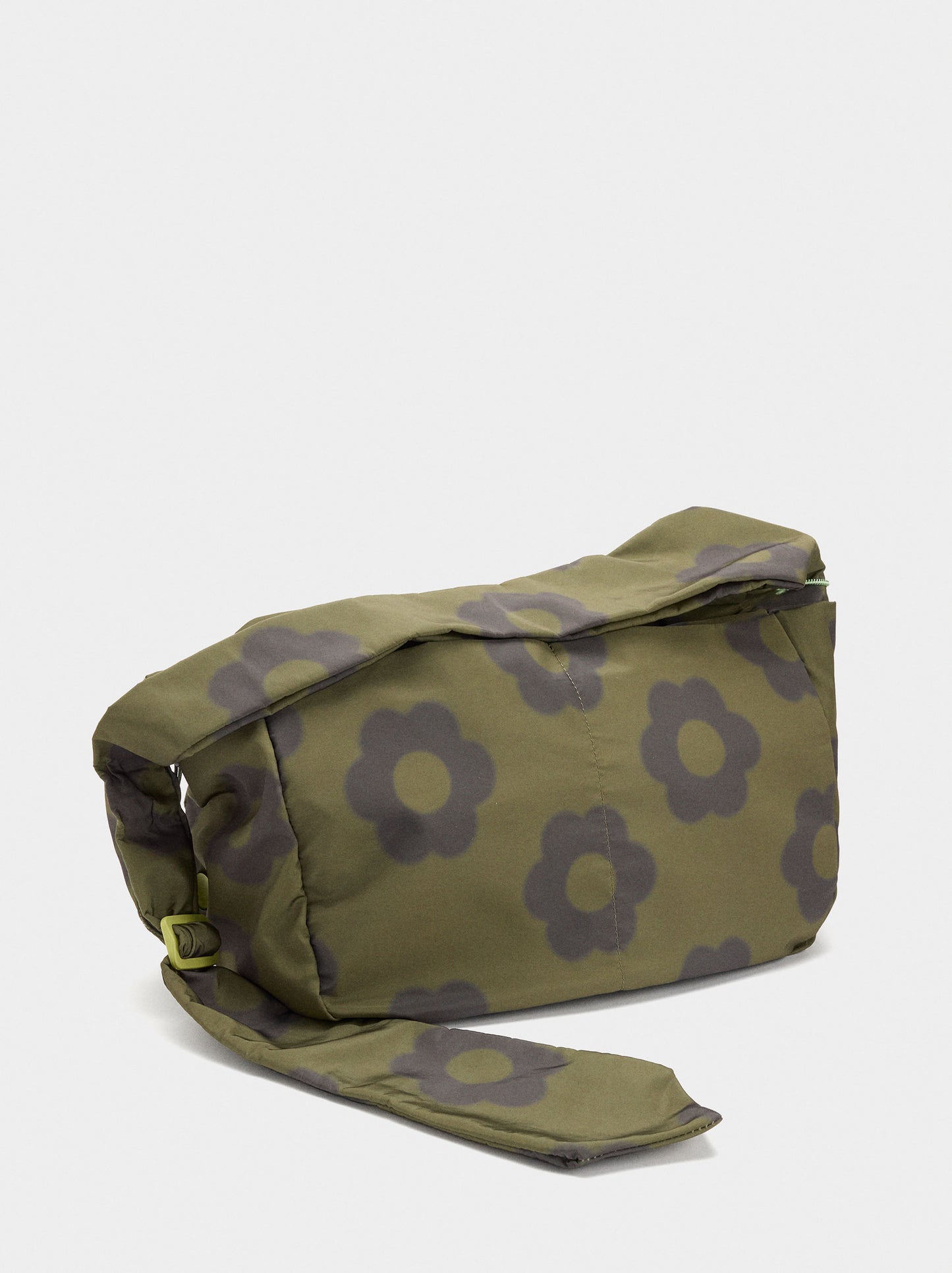 Large Floral-Printed Nylon Shoulder Bag