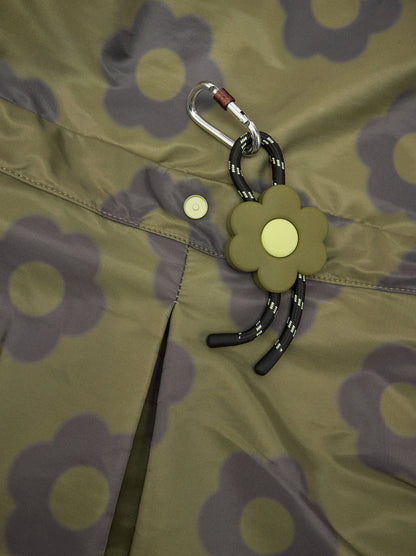 Large Floral-Printed Nylon Shoulder Bag