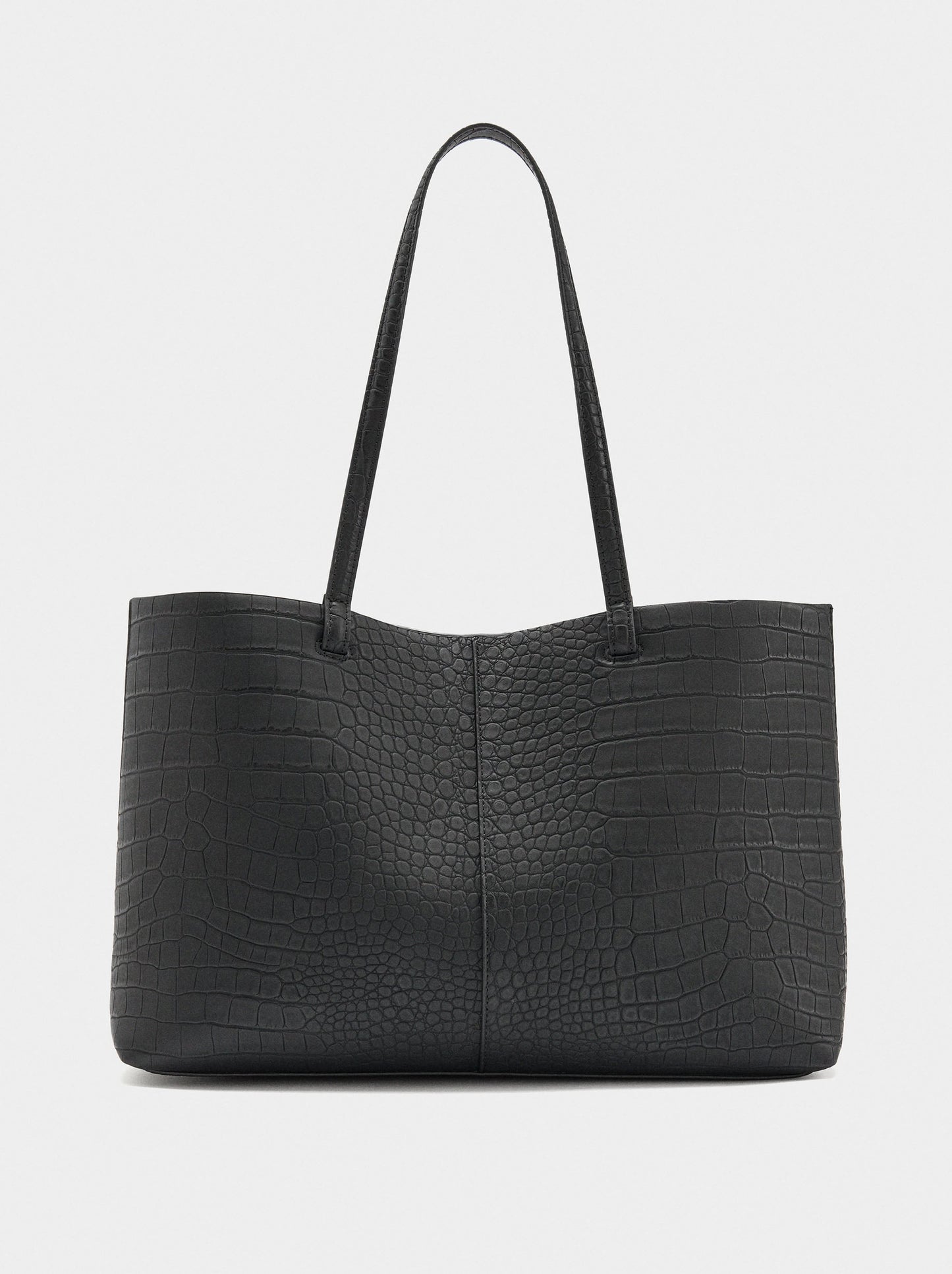 Animal-Embossed Shopper Bag With Pouch