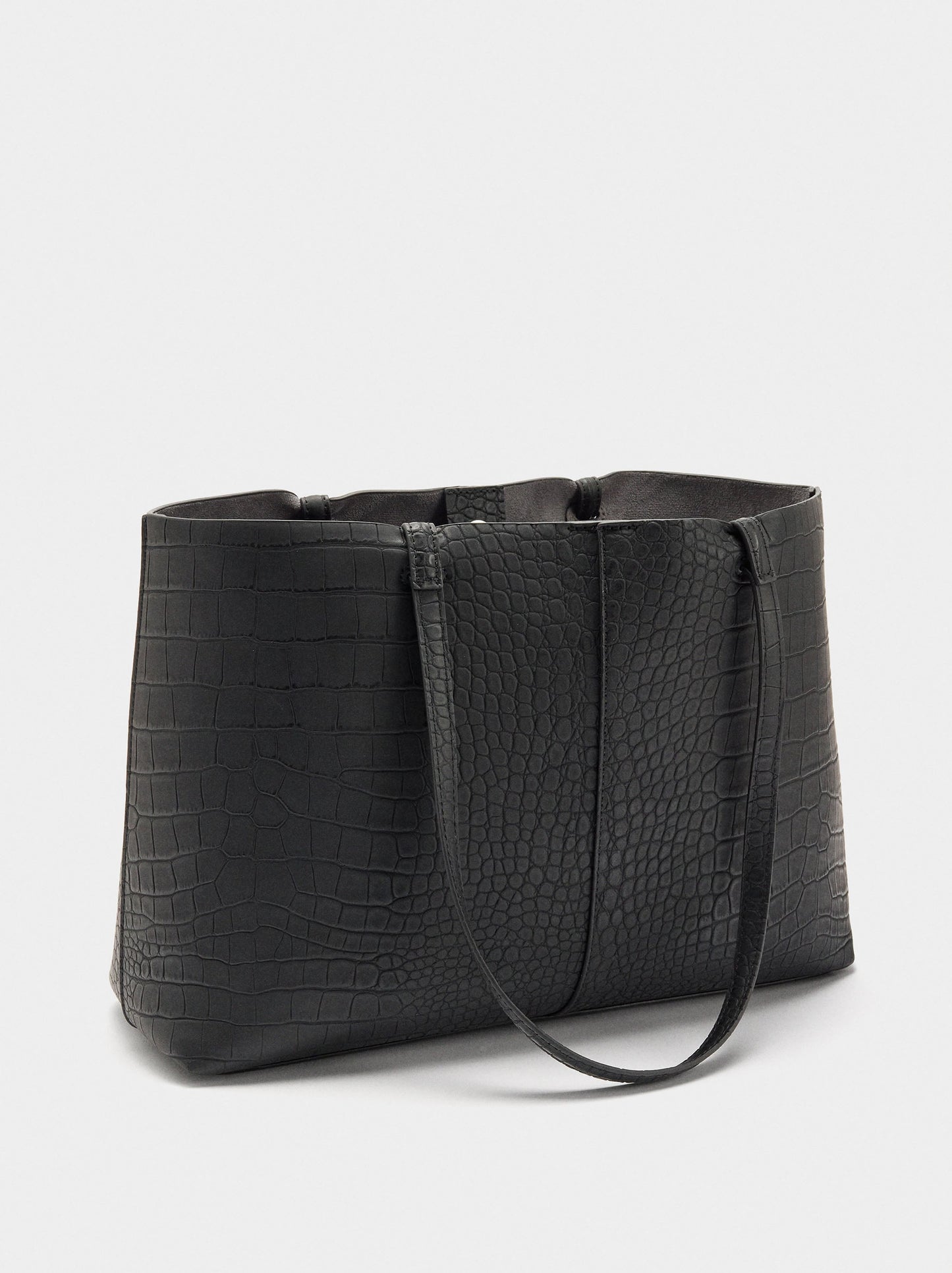 Animal-Embossed Shopper Bag With Pouch