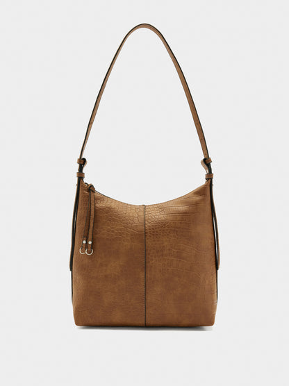 Shoulder Bag With Animal Embossing