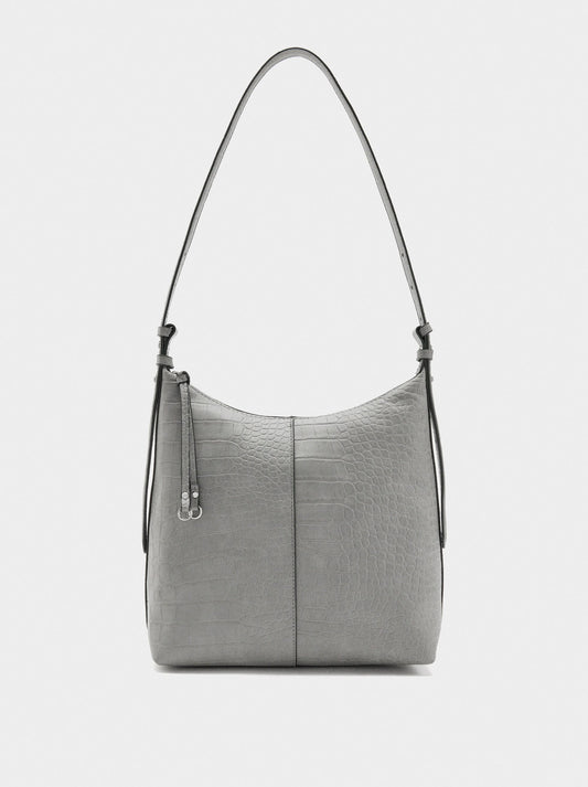 Shoulder Bag With Animal Embossing