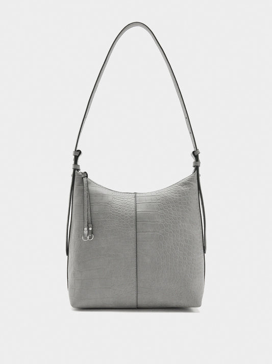Shoulder Bag With Animal Embossing