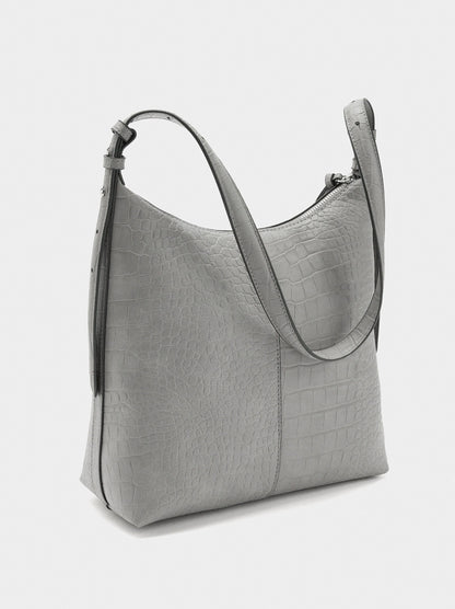 Shoulder Bag With Animal Embossing