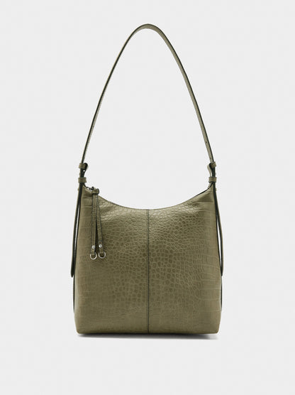 Shoulder Bag With Animal Embossing